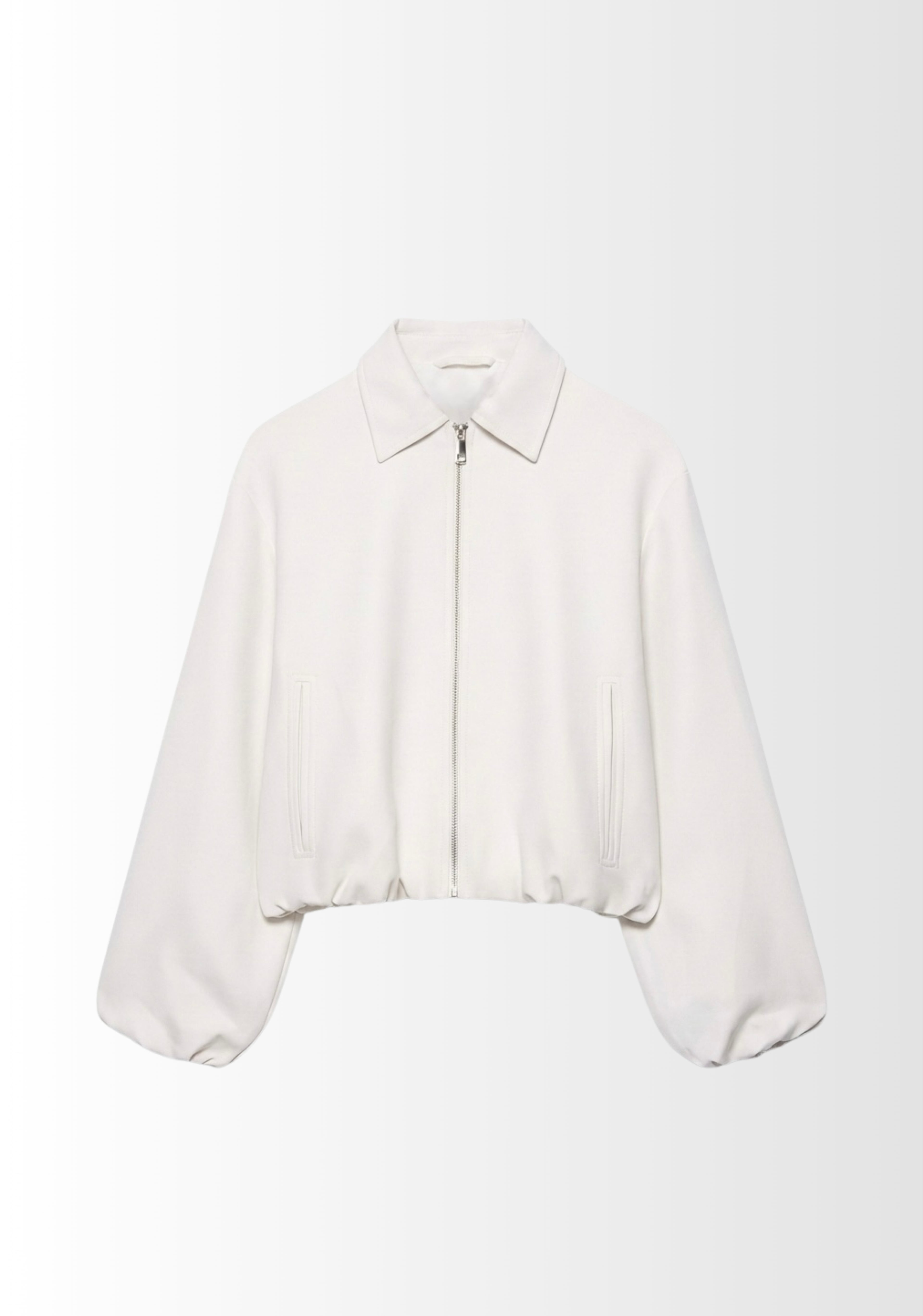 BLOUSON ZIPPÉ À COL CHEMISE