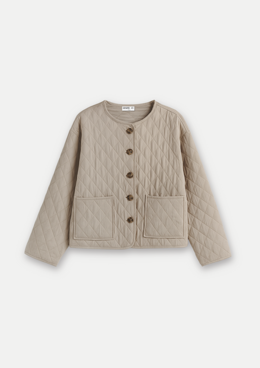 VESTE REMBOURRÉE EFFET LIN