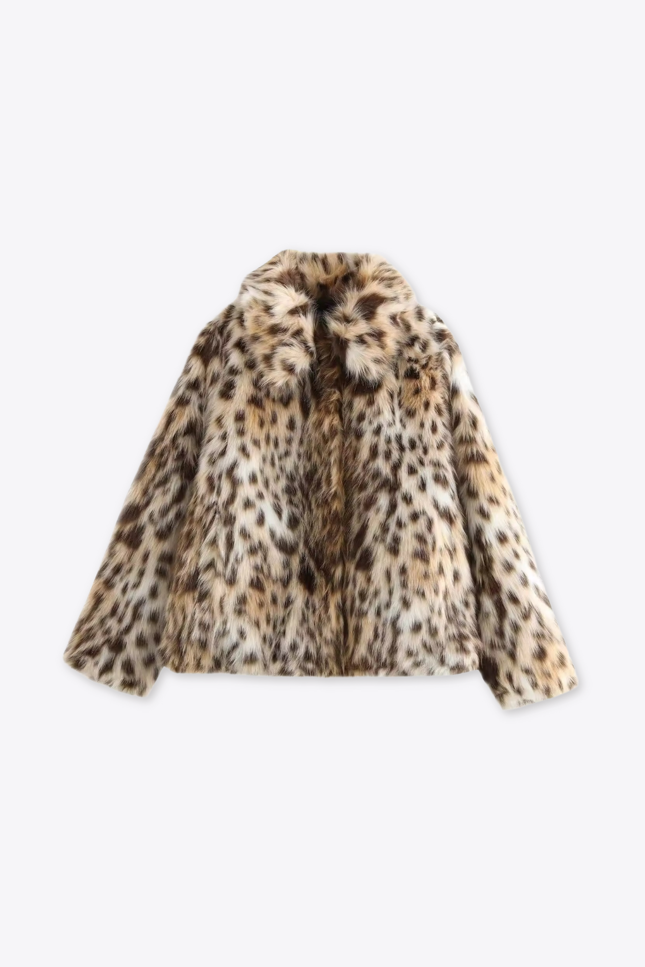 VESTE EN EFFET FOURRURE IMPRIMÉE LÉOPARD