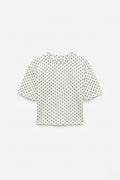 T-SHIRT COURT À MOTIF POIS