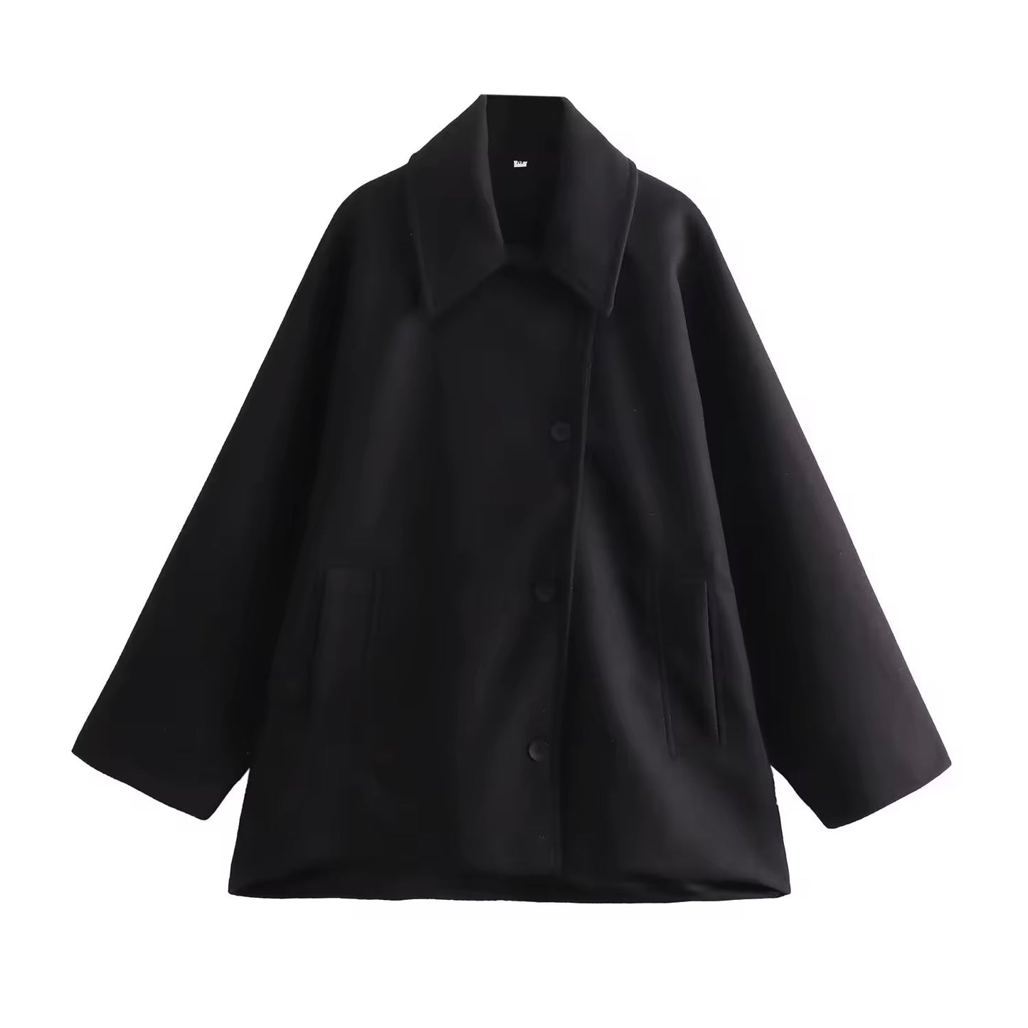 Manteau boutonné avec col revers