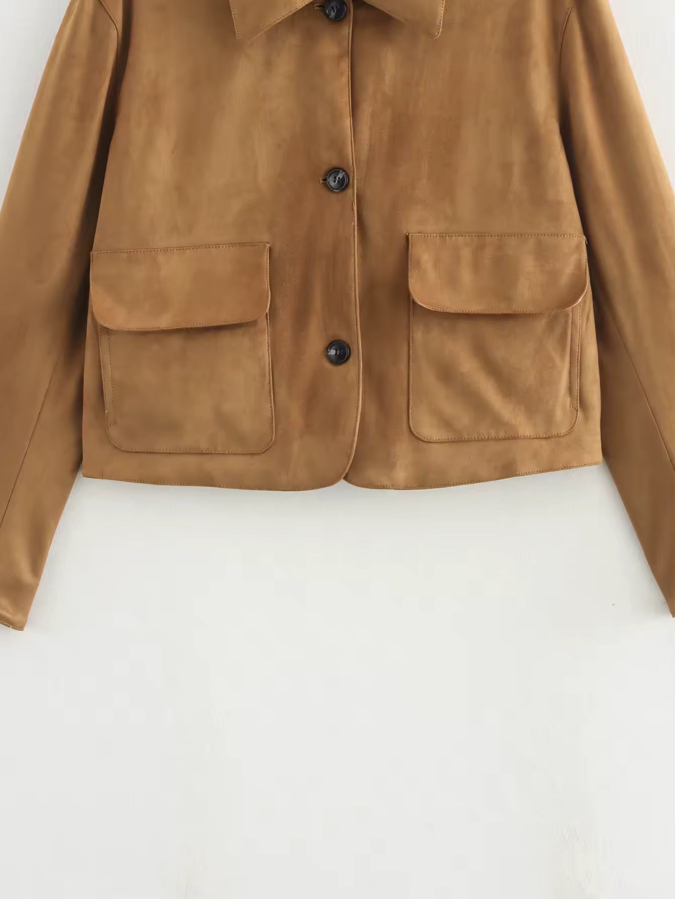 VESTE EN CUIR PU SUÉDÉ