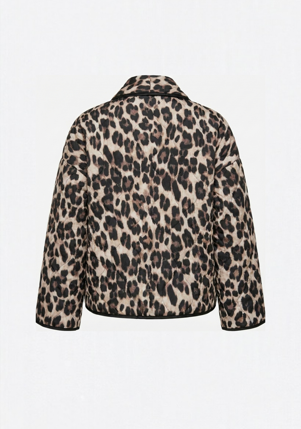 VESTE COURTE MOTIF LÉOPARD STRUCTURÉE