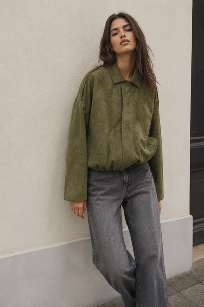 BLOUSON AMPLE EFFET DAIM