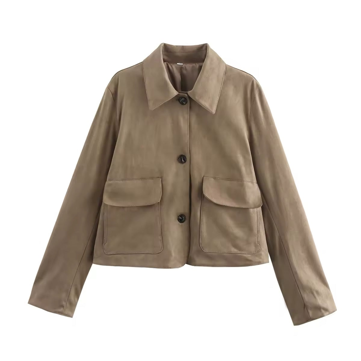 VESTE EN CUIR PU SUÉDÉ