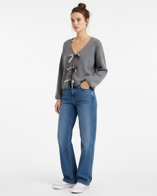 Cardigan in maglia con paillettes • Donna