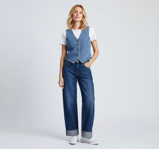 GILET IN DENIM