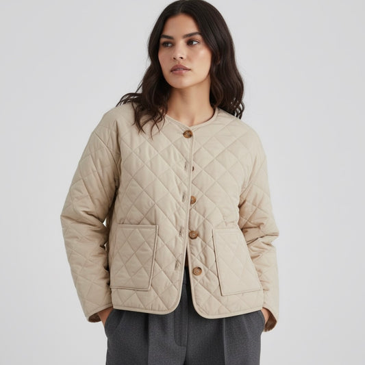 VESTE REMBOURRÉE EFFET LIN