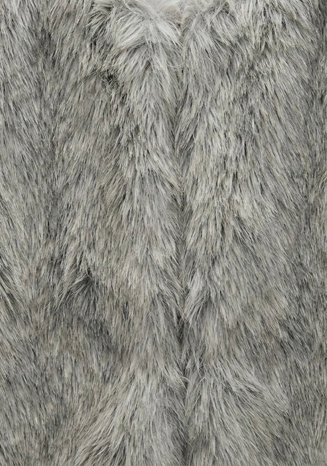 GILET SANS MANCHES EFFET FOURRURE