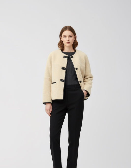 VESTE TEXTURÉE À FERMETURE HORN