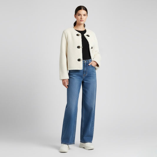 Giacca effetto pelliccia • Donna