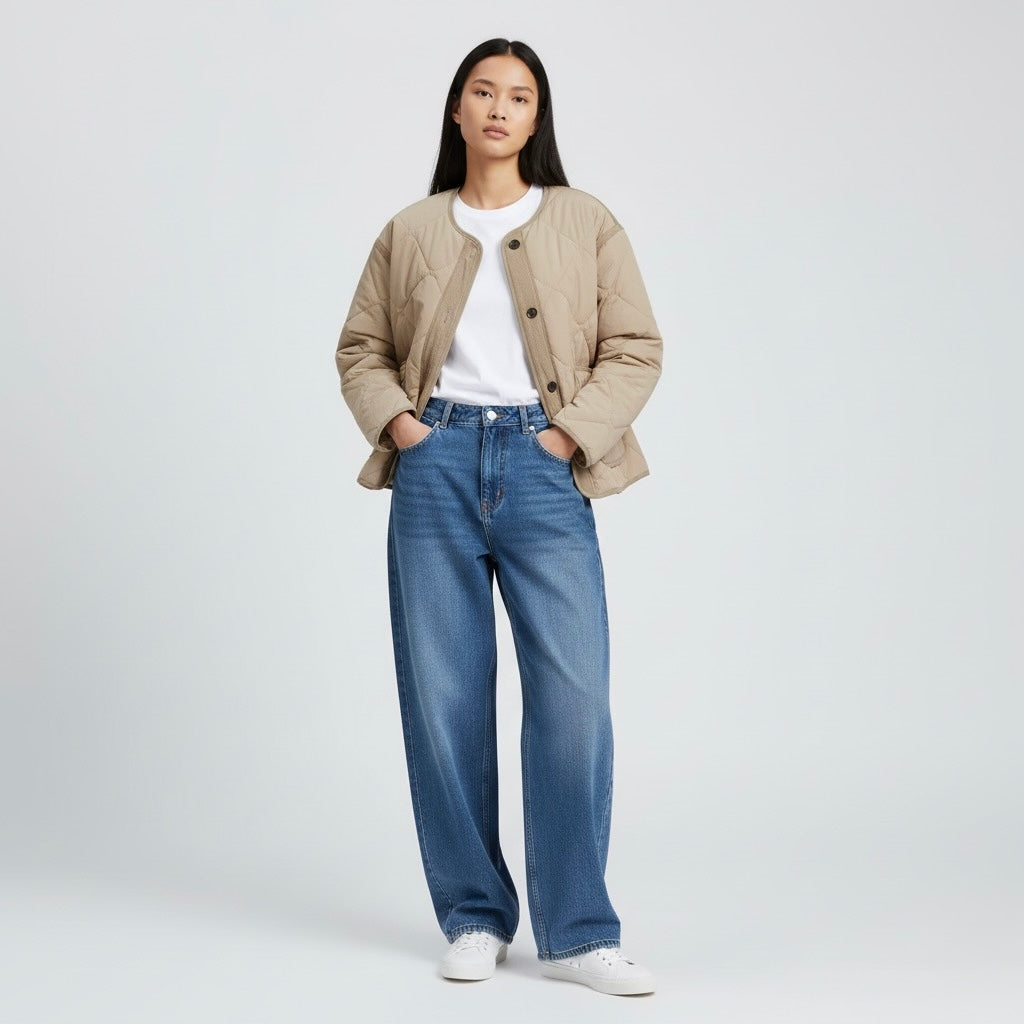 VESTE MATELASSÉE À GROS BOUTONS