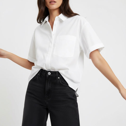 CHEMISE STRUCTURÉE MANCHES COURTES