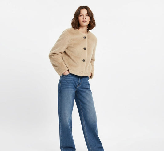 Giacca effetto pelliccia • Donna
