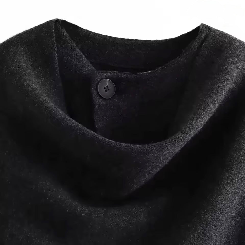 MANTEAU STRUCTURÉ À DRAPÉ INTÉGRÉ