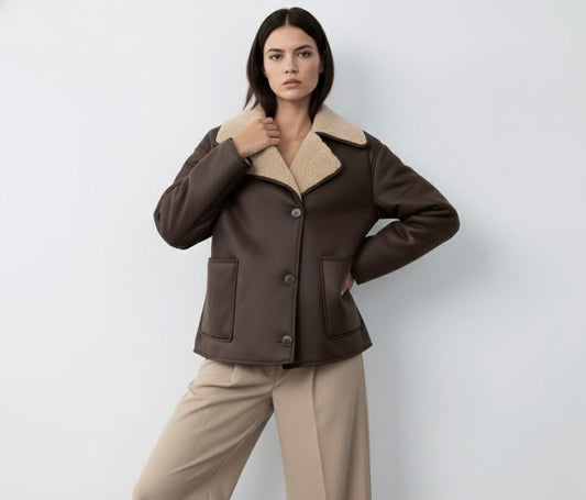 VESTE VINTAGE EN CUIR PU