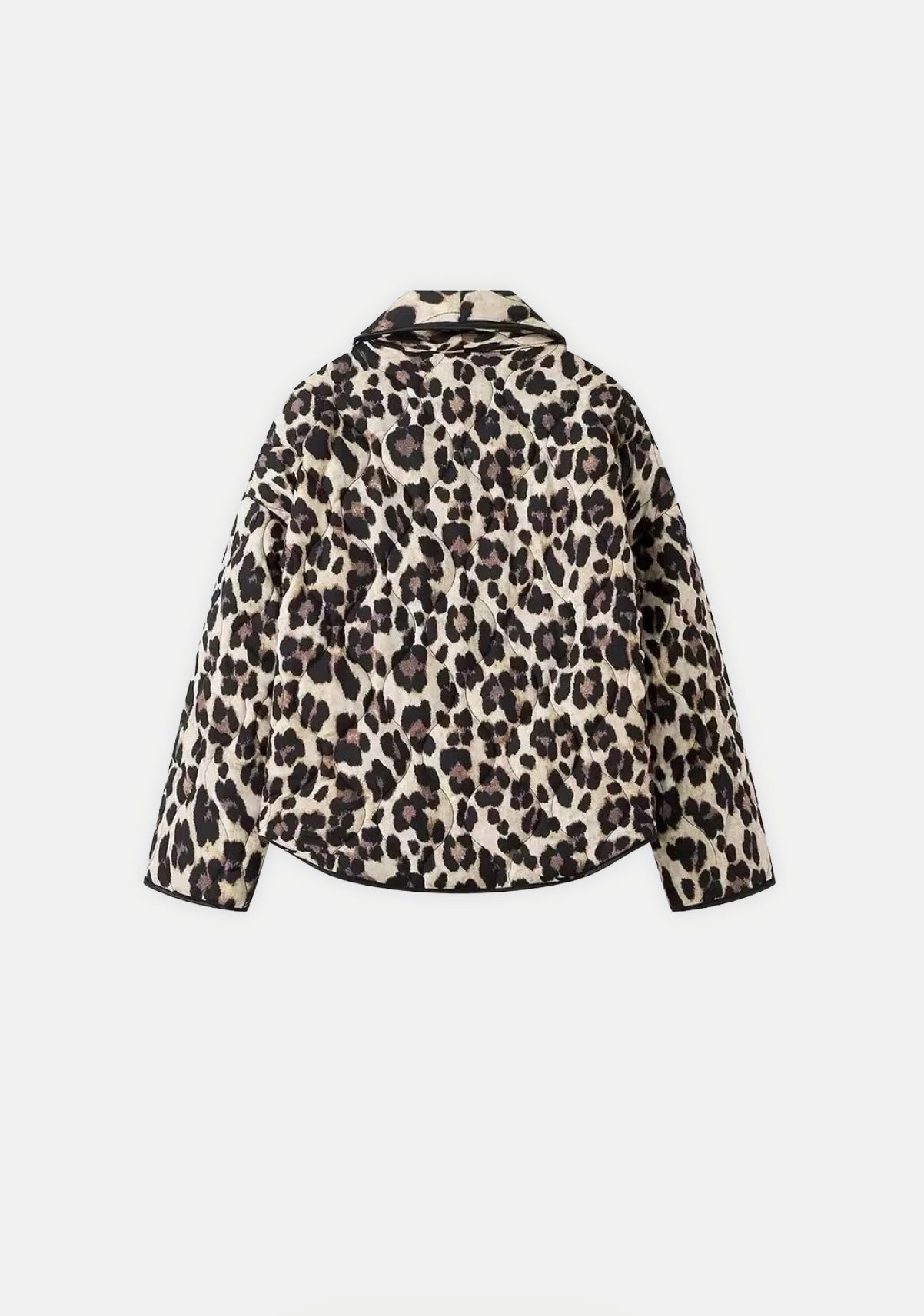 VESTE COURTE MOTIF LÉOPARD STRUCTURÉE