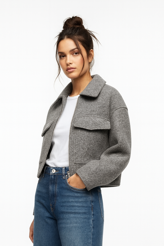 VESTE COURTE EN MAILLE