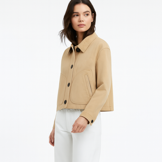 VESTE COURTE AVEC DAIM