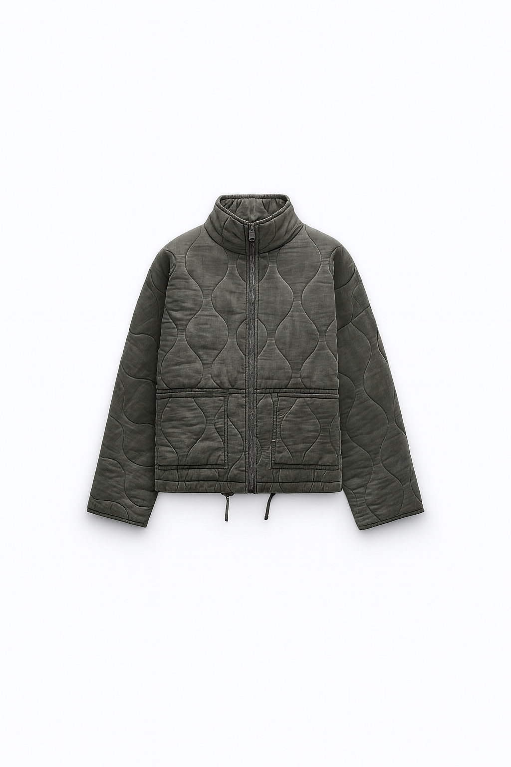 BLOUSON MATELASSÉ OVERSIZE À LIENS