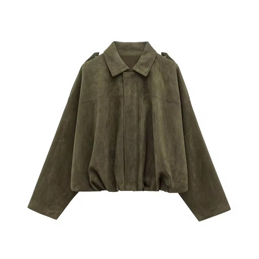 BLOUSON AMPLE EFFET DAIM