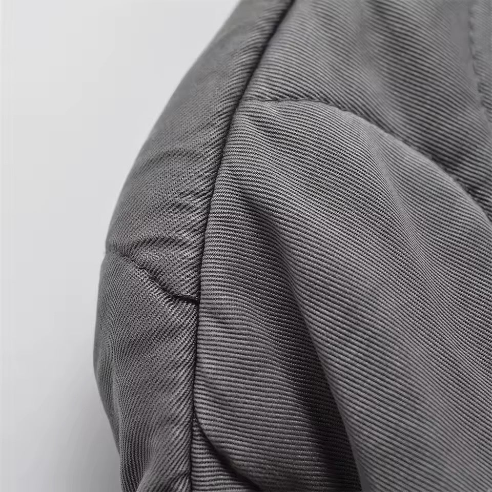 BLOUSON MATELASSÉ OVERSIZE À LIENS
