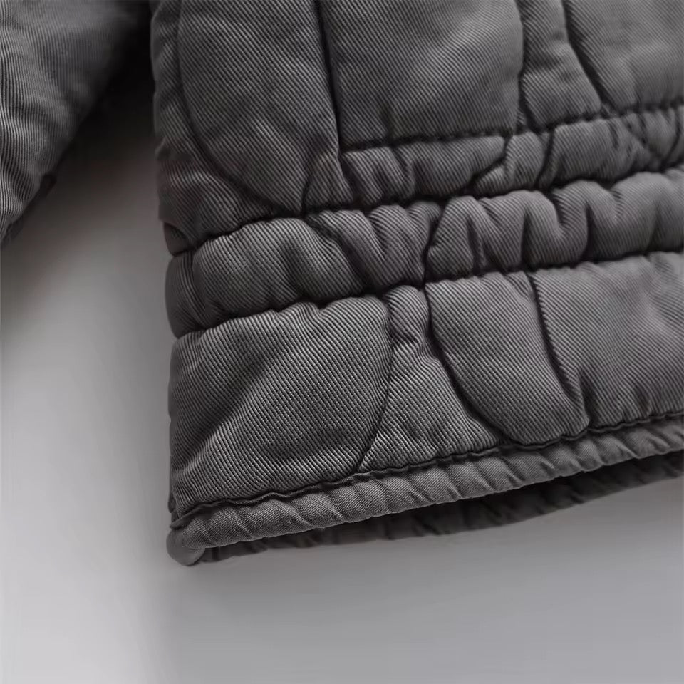 BLOUSON MATELASSÉ OVERSIZE À LIENS