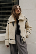 WOOL-BLEND NOTCH LAPEL JACKET