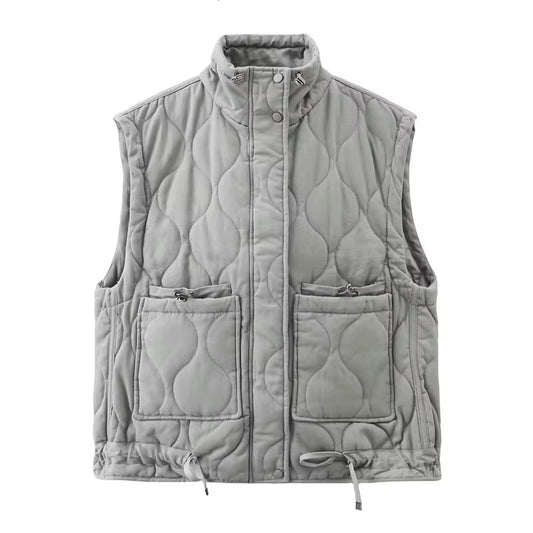 GILET MATELASSÉ STRUCTURÉ À LIENS