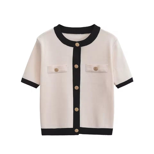 CARDIGAN A SCOLLO ROTONDO