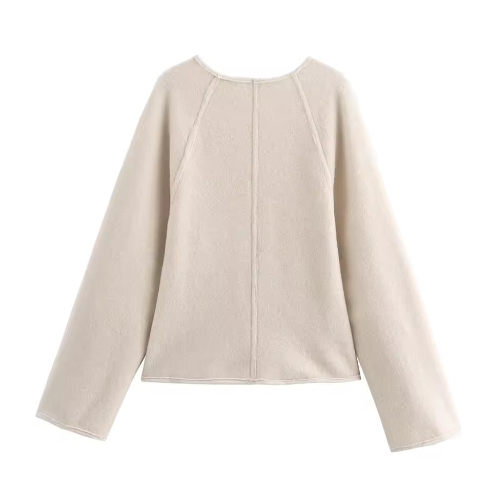 VESTE À COL ROND