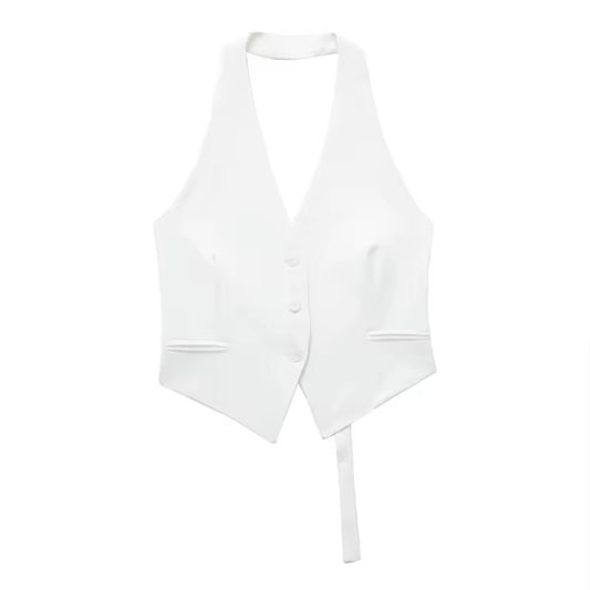 GILET AJUSTÉ AVEC DÉCOLLETÉ PLONGEANT