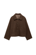 VESTE COURTE EFFET LAINE