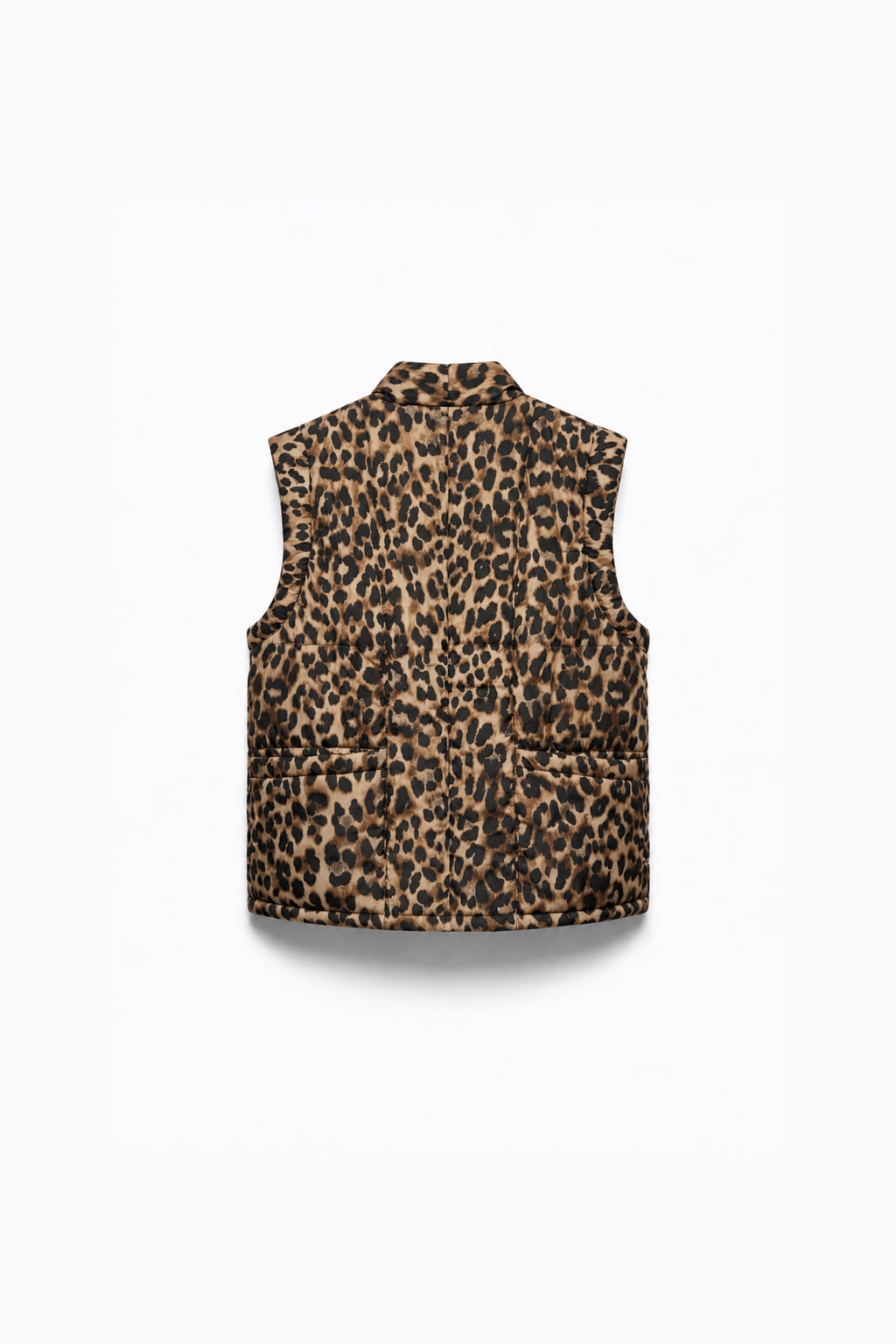 LEOPARD PRINT SLEEVELESS JACKET