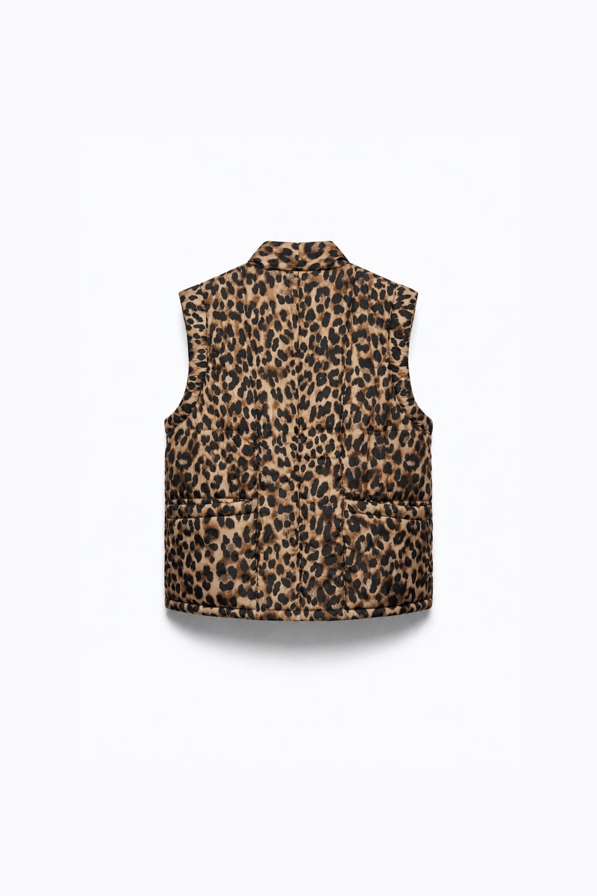 LEOPARD PRINT SLEEVELESS JACKET