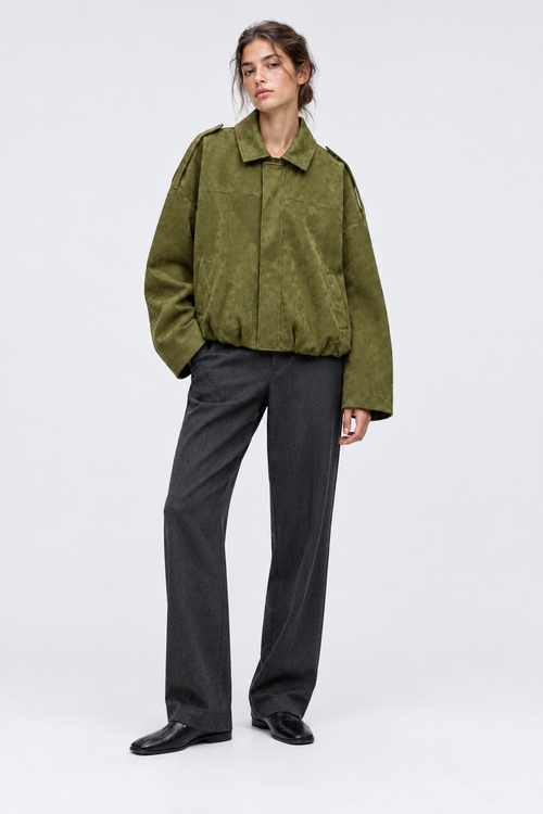 BLOUSON AMPLE EFFET DAIM