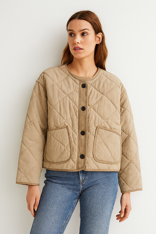 VESTE MATELASSÉE À GROS BOUTONS
