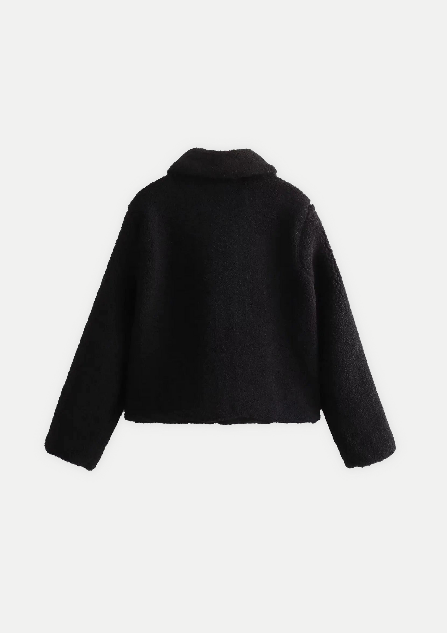 VESTE COURTE EN BOUCLETTE AVEC BOUTONS DORÉS