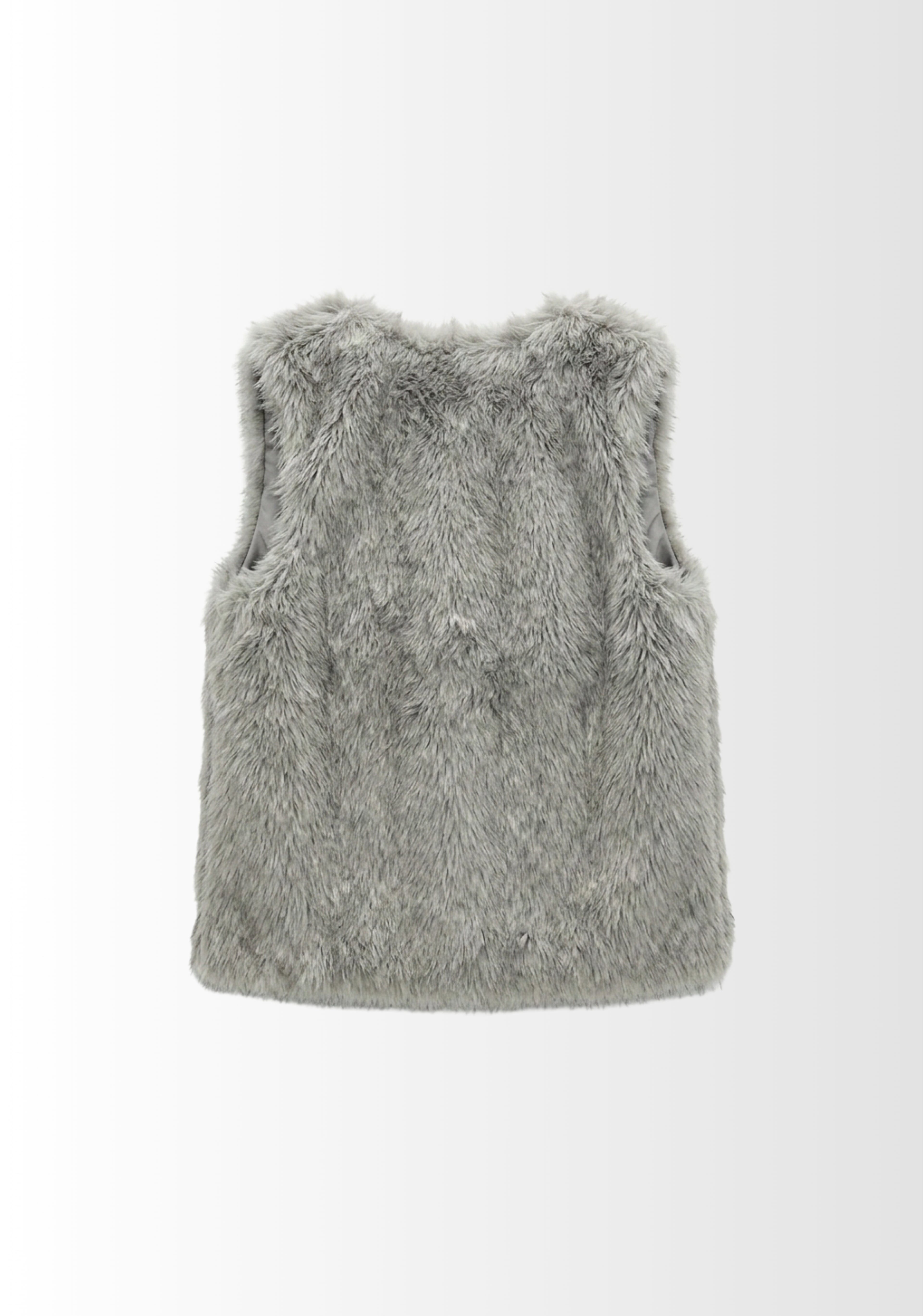 GILET SANS MANCHES EFFET FOURRURE