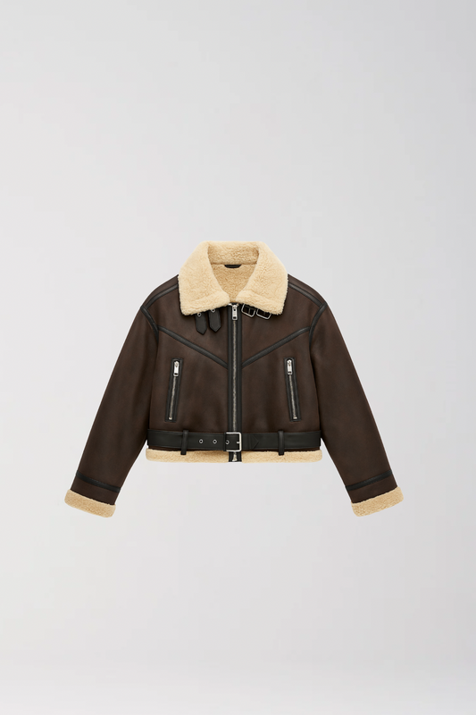 BLOUSON AVIATOR CEINTURÉ À ZIP