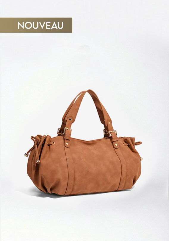 SAC À MAIN TECKEL EN CUIR PU EFFET DAIM