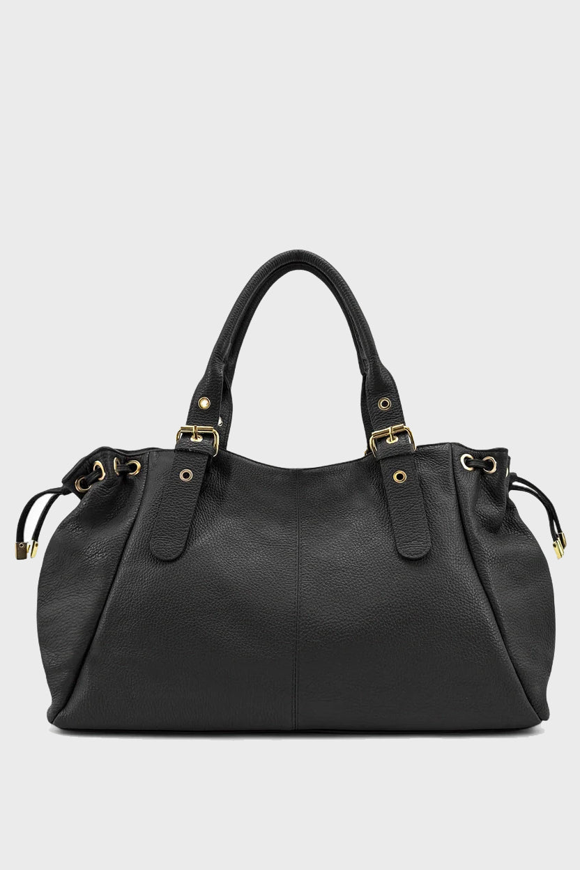 SAC "BASSET" EN CUIR GRAINÉ ITALIEN