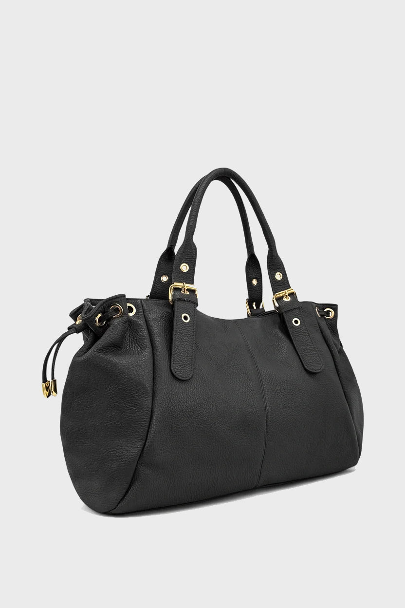 SAC "BASSET" EN CUIR GRAINÉ ITALIEN