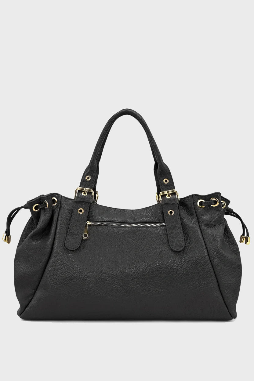 SAC "BASSET" EN CUIR GRAINÉ ITALIEN