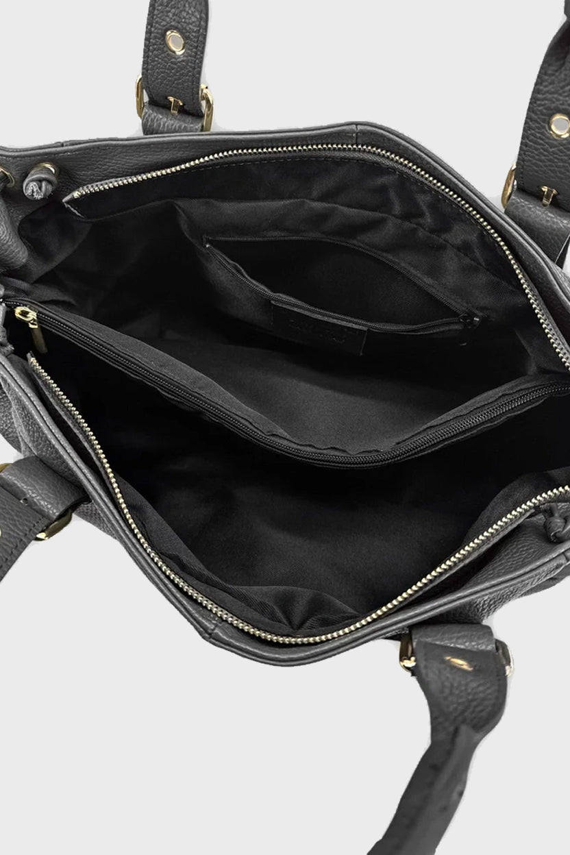 SAC "BASSET" EN CUIR GRAINÉ ITALIEN
