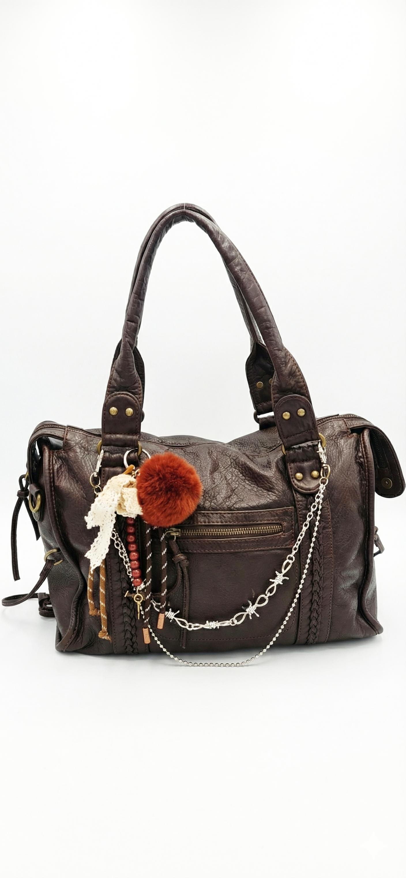 SAC À MAIN  COFEE ORNE EN CUIR PU MAISON MOSSEN