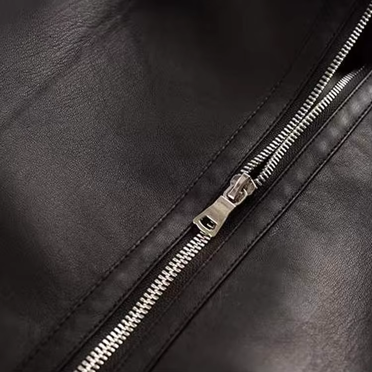 BLOUSON PERFECTO EN CUIR ET PEAU LAINÉE