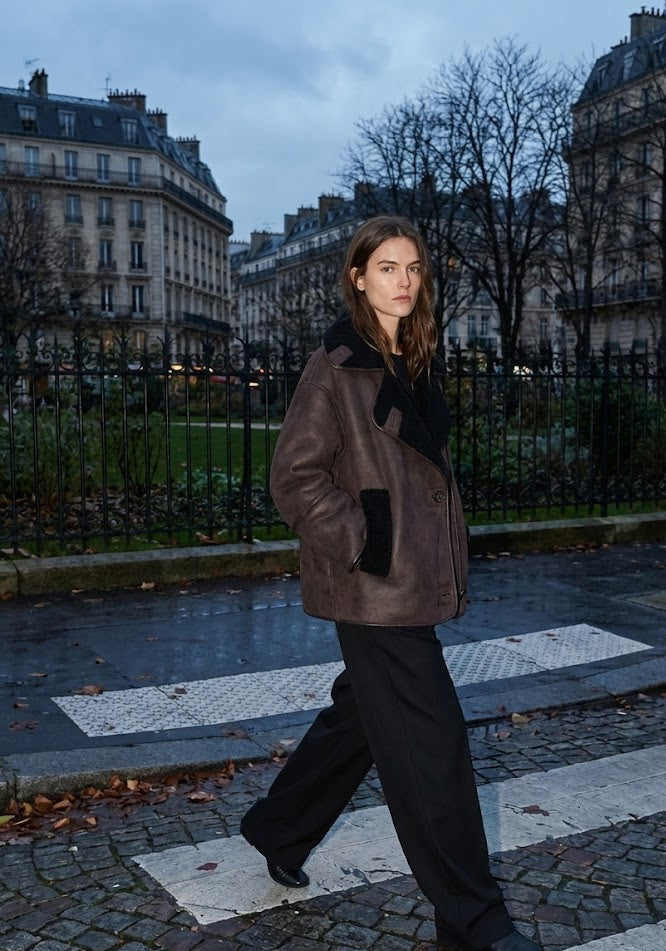 VESTE VINTAGE EN CUIR PU