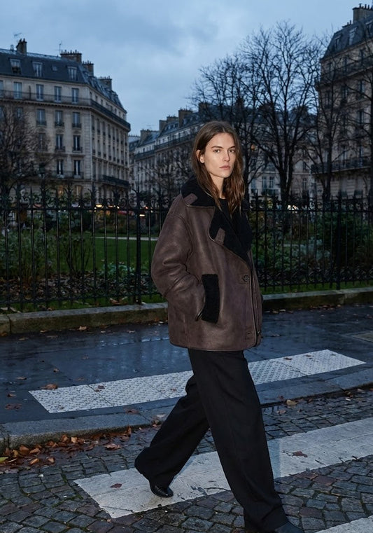 Vintage PU Leather Jacket • Women