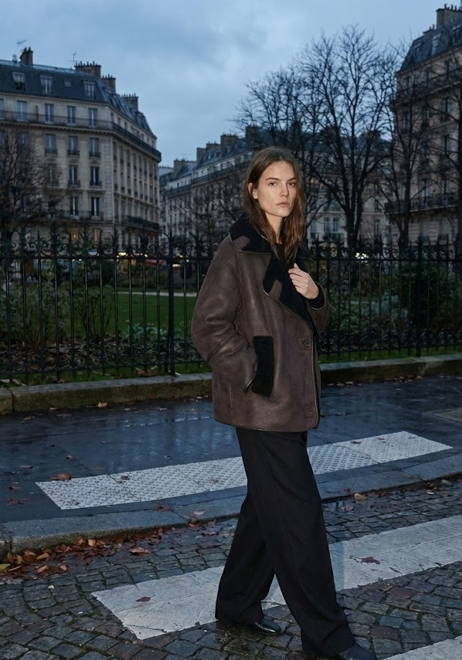 VESTE VINTAGE EN CUIR PU